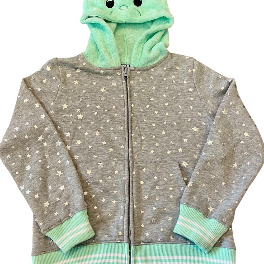 Star Wars Mint and Gray Starry Kids Hoodie